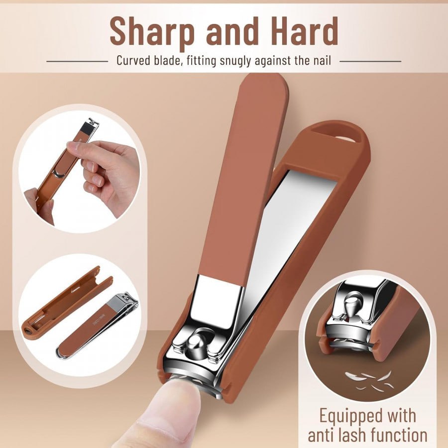 Professional Manicure & Pedicure Kit | Stainless Steel Nail Clipper Set | Portable Nail Grooming Kit with Travel Case | Nail Care Tools for Men & Women