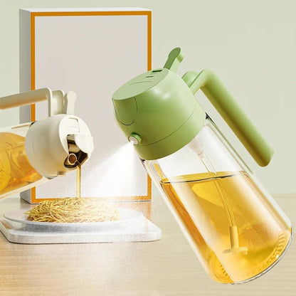 2-in-1 Oil Dispenser Spray Bottle | Premium Kitchen Oil Sprayer