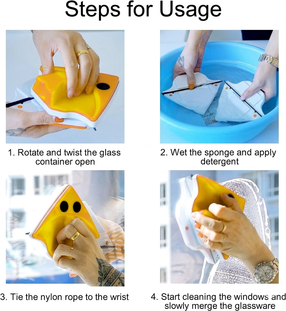 Magnetic glass cleaner
