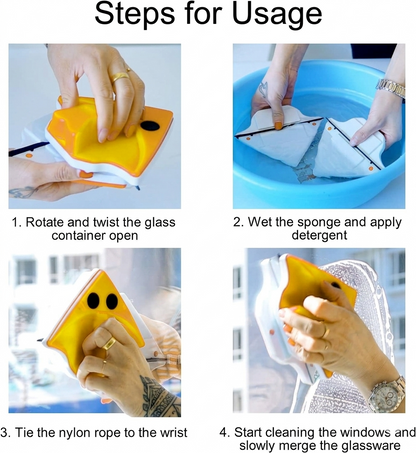 Magnetic glass cleaner