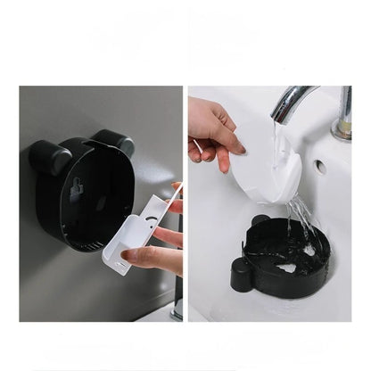 Teady Soap Box — Panda Wall-Mounted Soap Dish | Hole-Free Installation | Bathroom Organizer