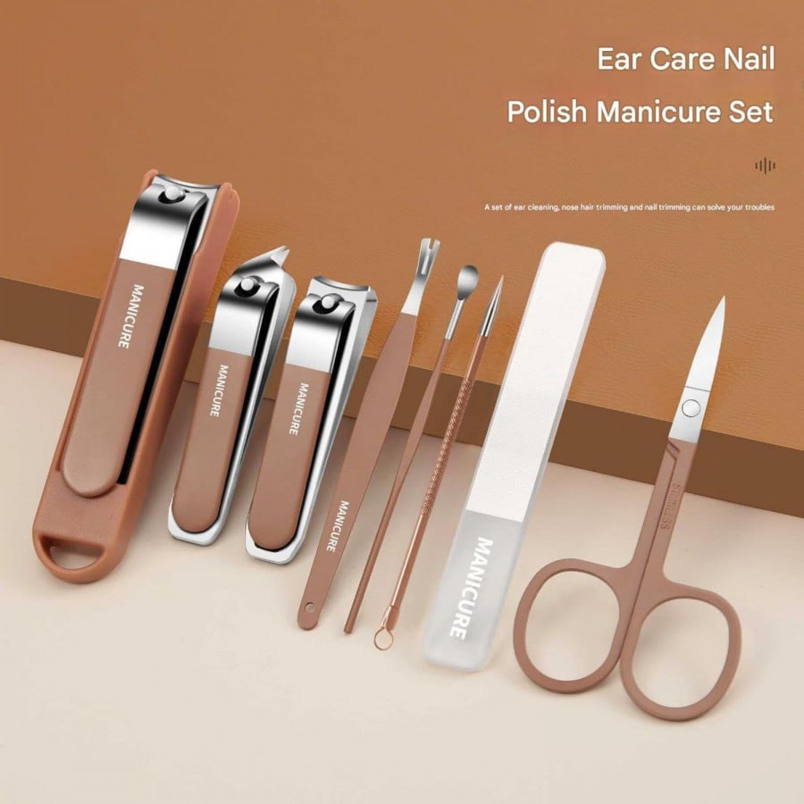 Professional Manicure & Pedicure Kit | Stainless Steel Nail Clipper Set | Portable Nail Grooming Kit with Travel Case | Nail Care Tools for Men & Women