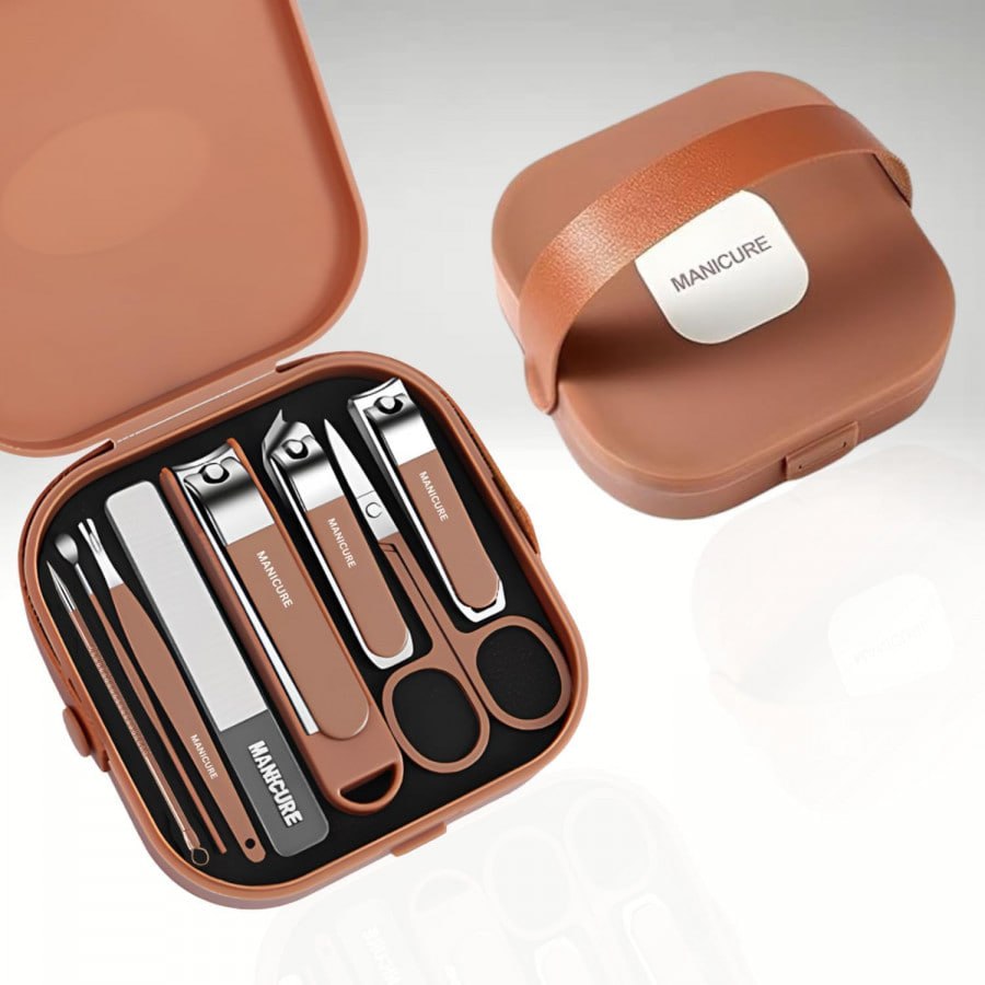 Professional Manicure & Pedicure Kit | Stainless Steel Nail Clipper Set | Portable Nail Grooming Kit with Travel Case | Nail Care Tools for Men & Women